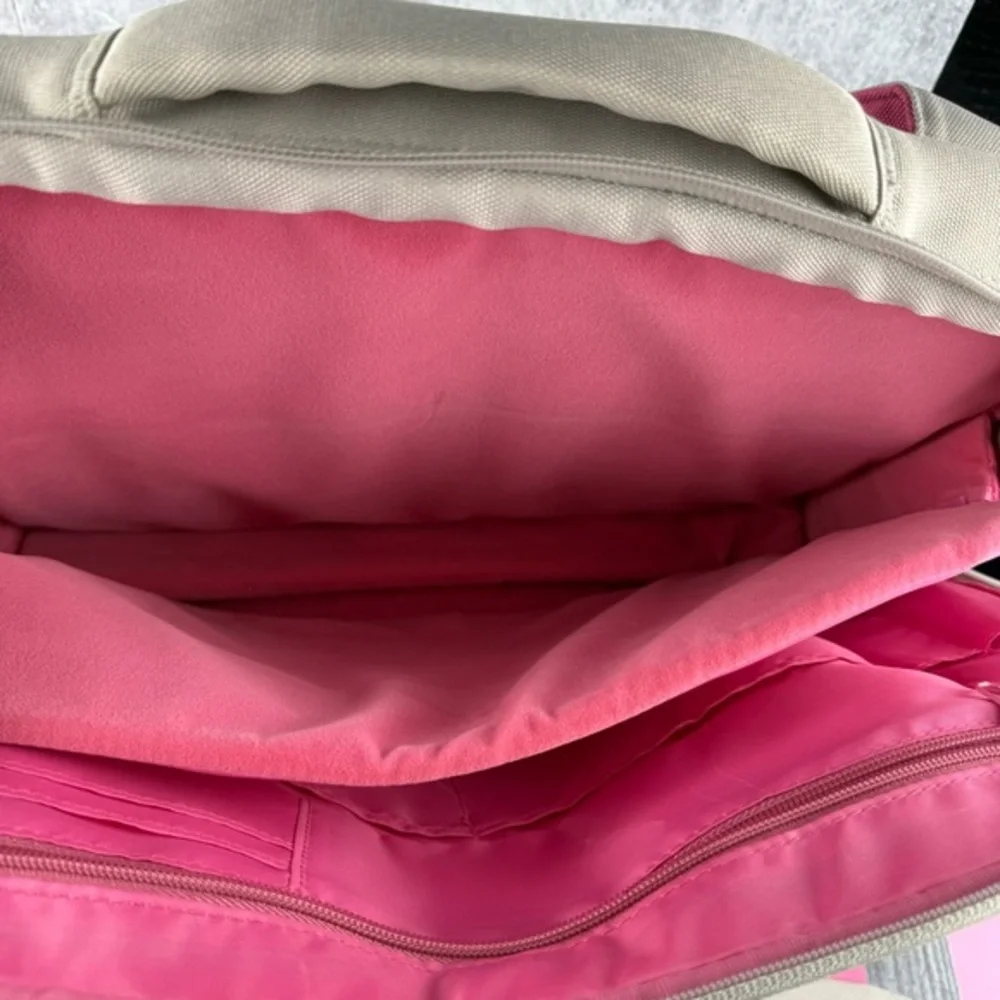 Belkin‎ Laptop Shoulder Bag Messenger Bag Gray Pink Accents Cute Design15